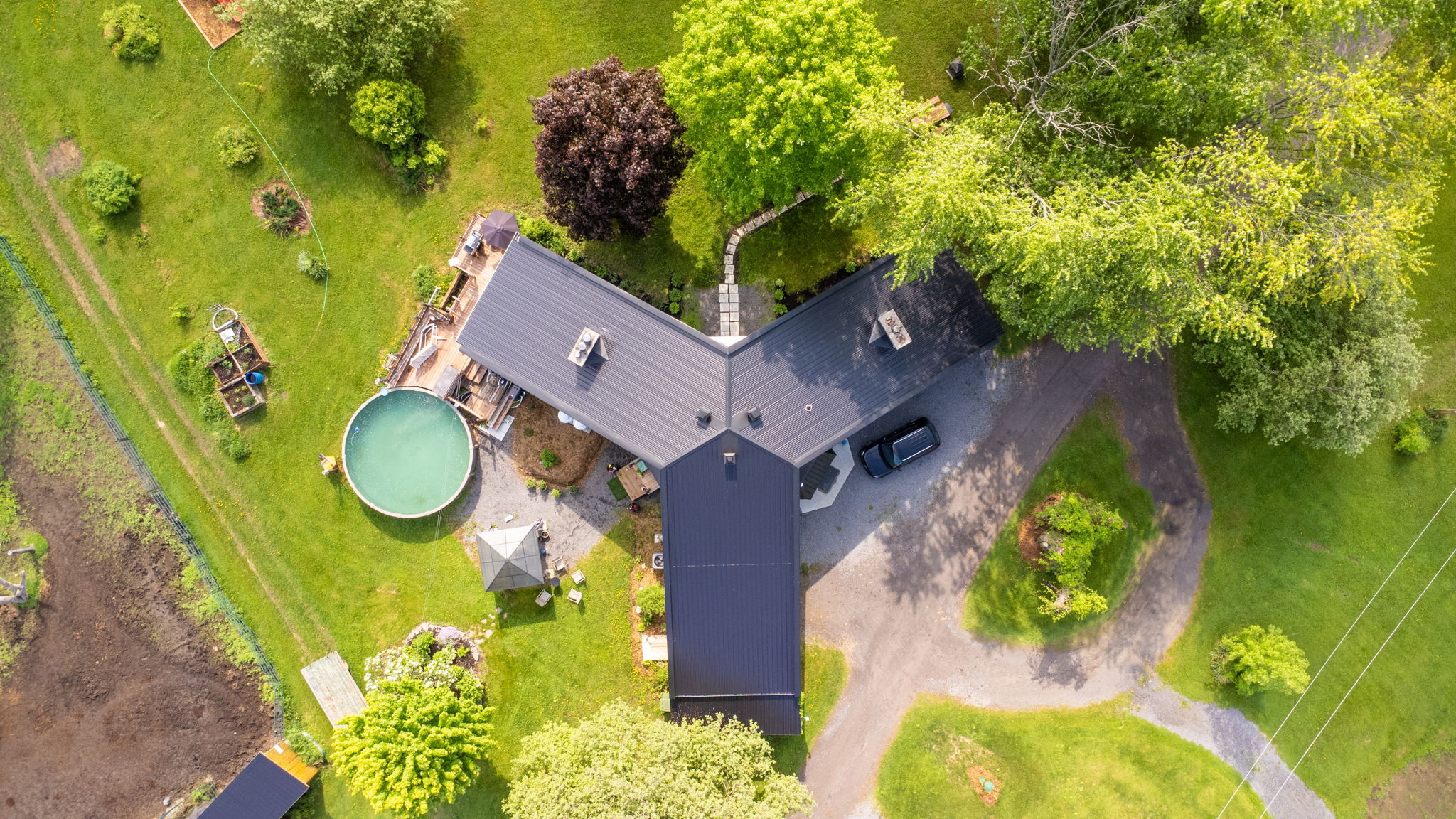 Aerial View of the unique House Design