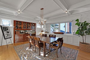 Formal Dining Room with Boxed Beams