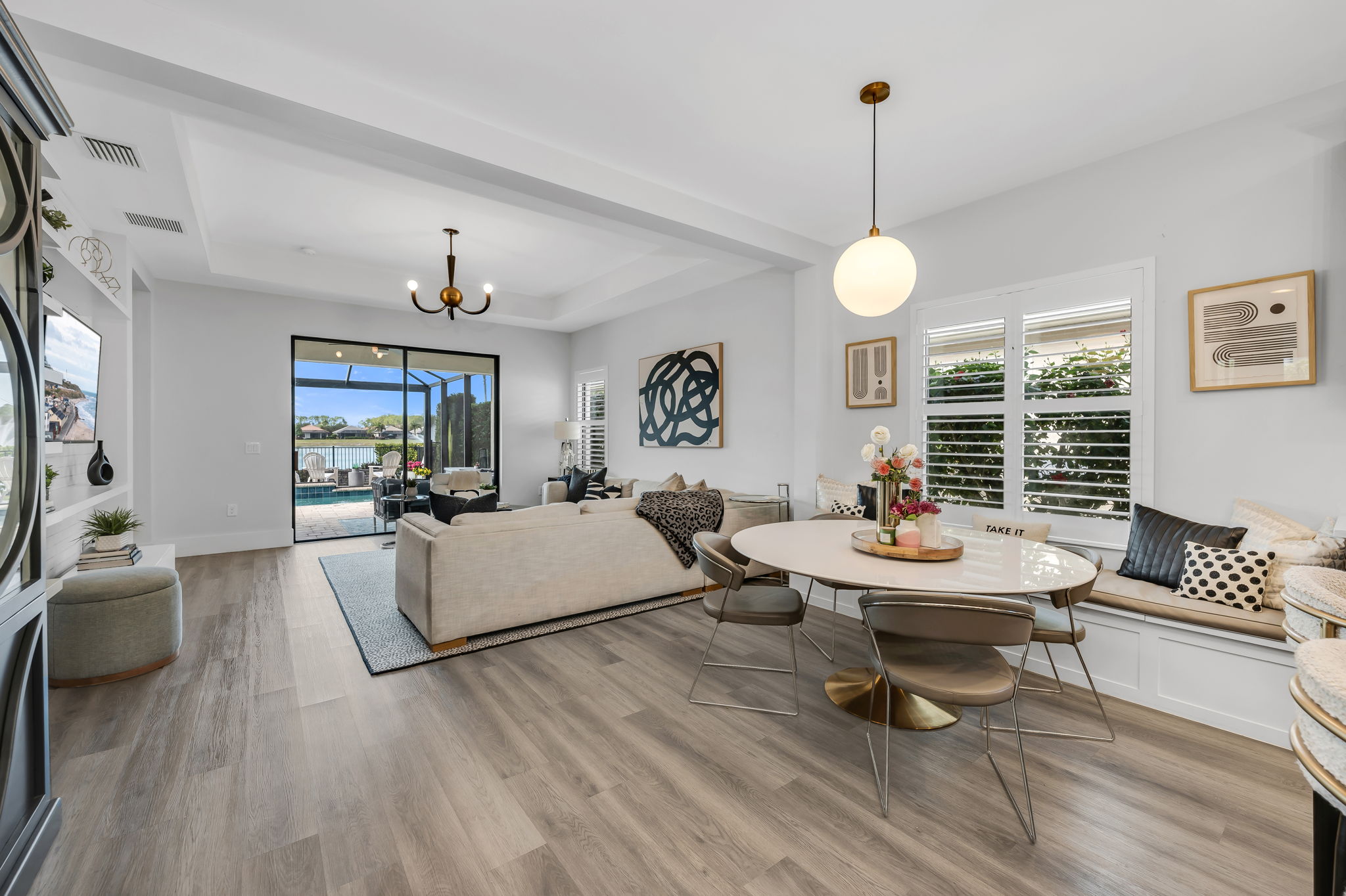 Open Concept Dining Area and Living Room