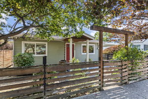 A little house with a surprisingly full sense of place—mature trees, a fenced front garden and its own patch of Hillman City.