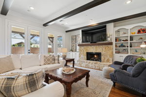 family room built-ins & fire place