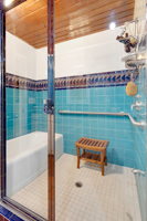 Spa-like tub/shower enclosure