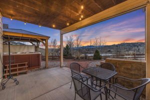 Generous covered patio