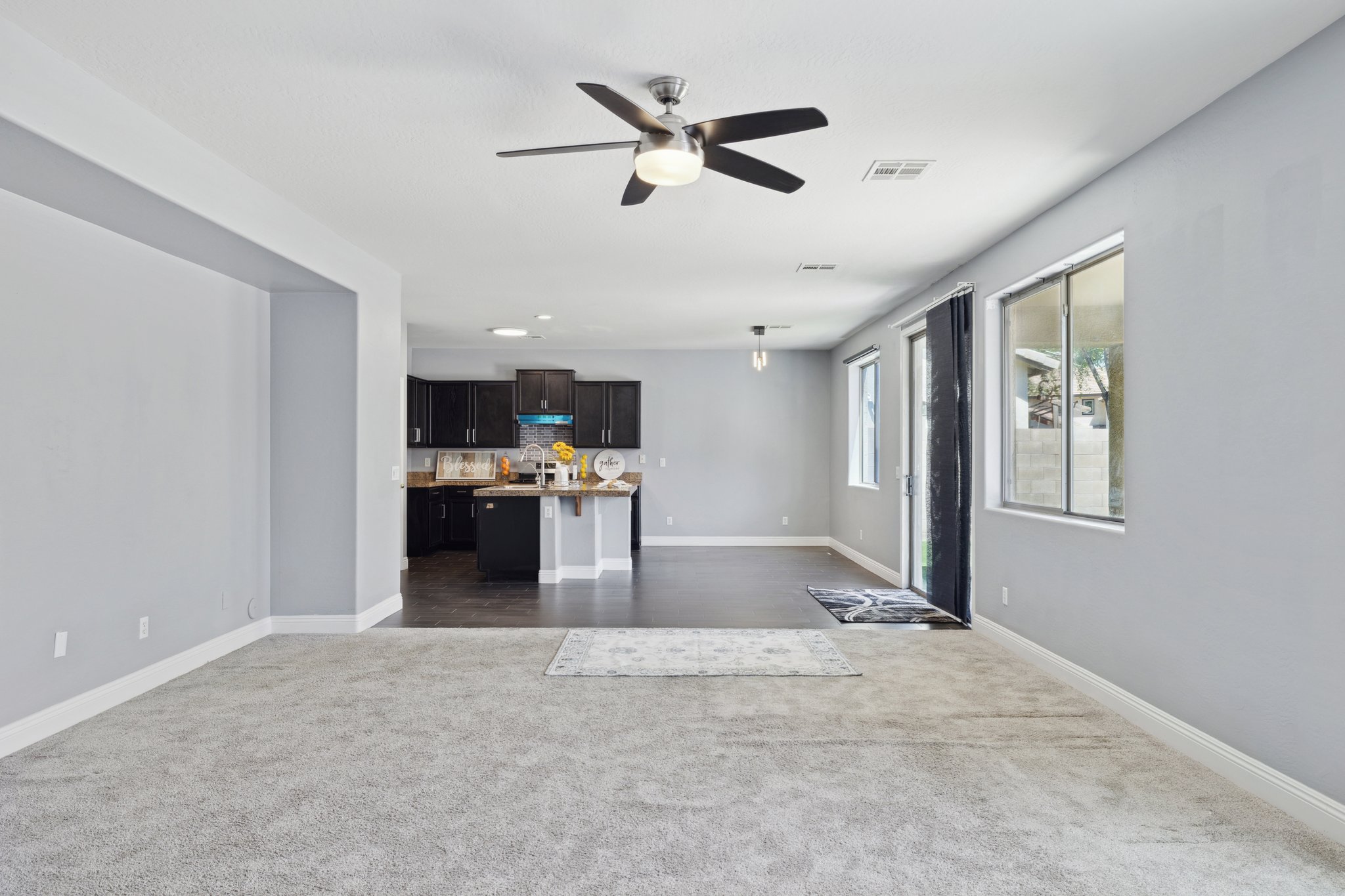 View from Family Area to Kitchen
