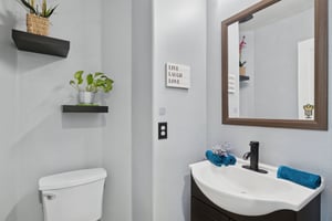 First floor half bath