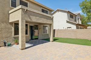 Pavered Backyard with Turf