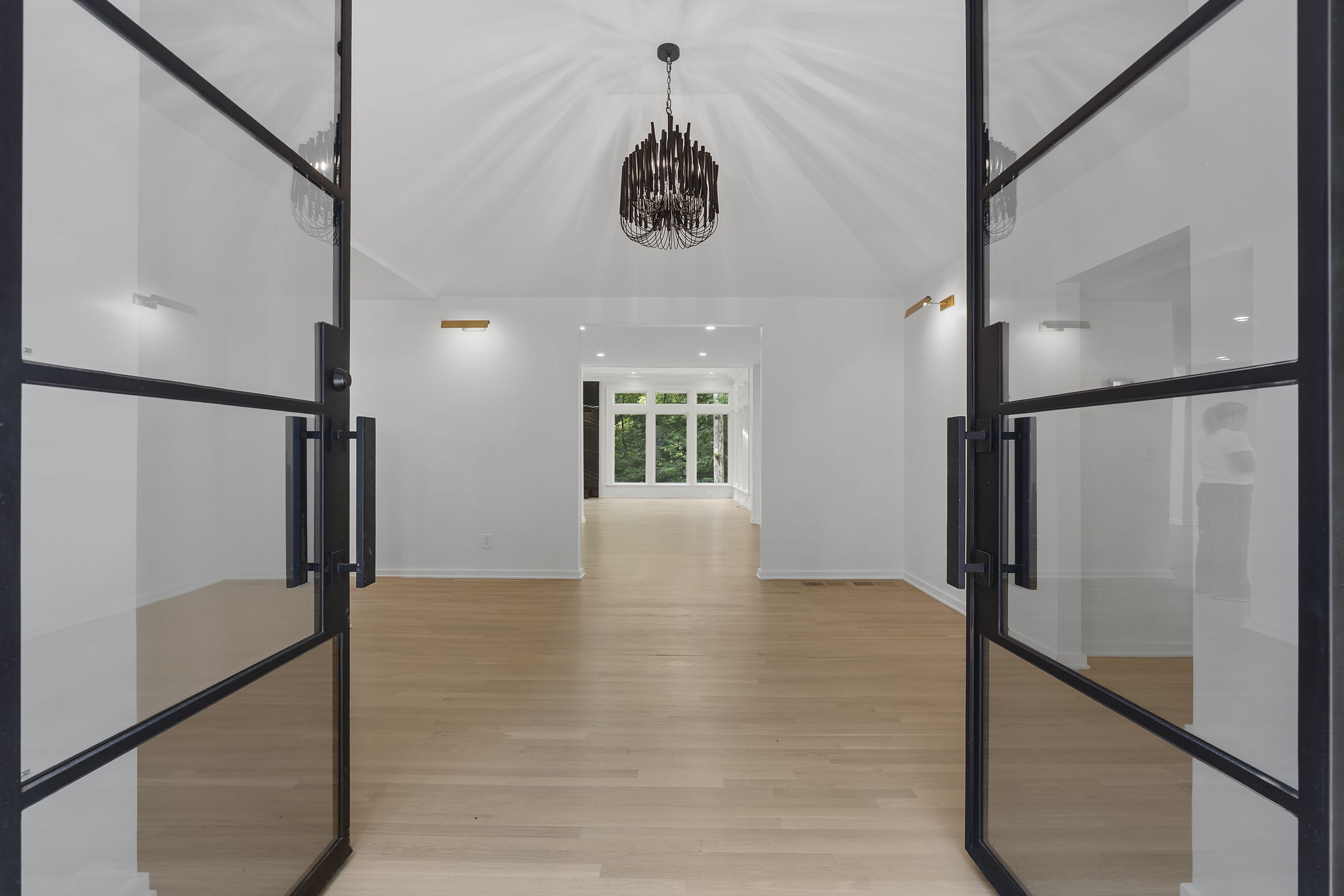 Expansive foyer and art gallery