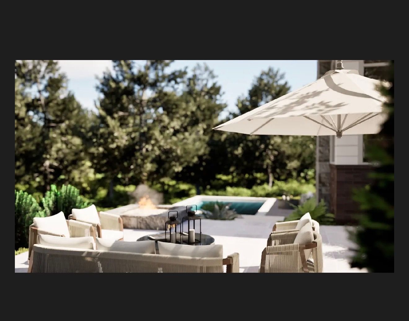 Custom pool and spa