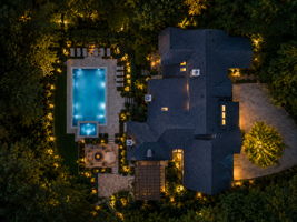 At night on Blackland Road