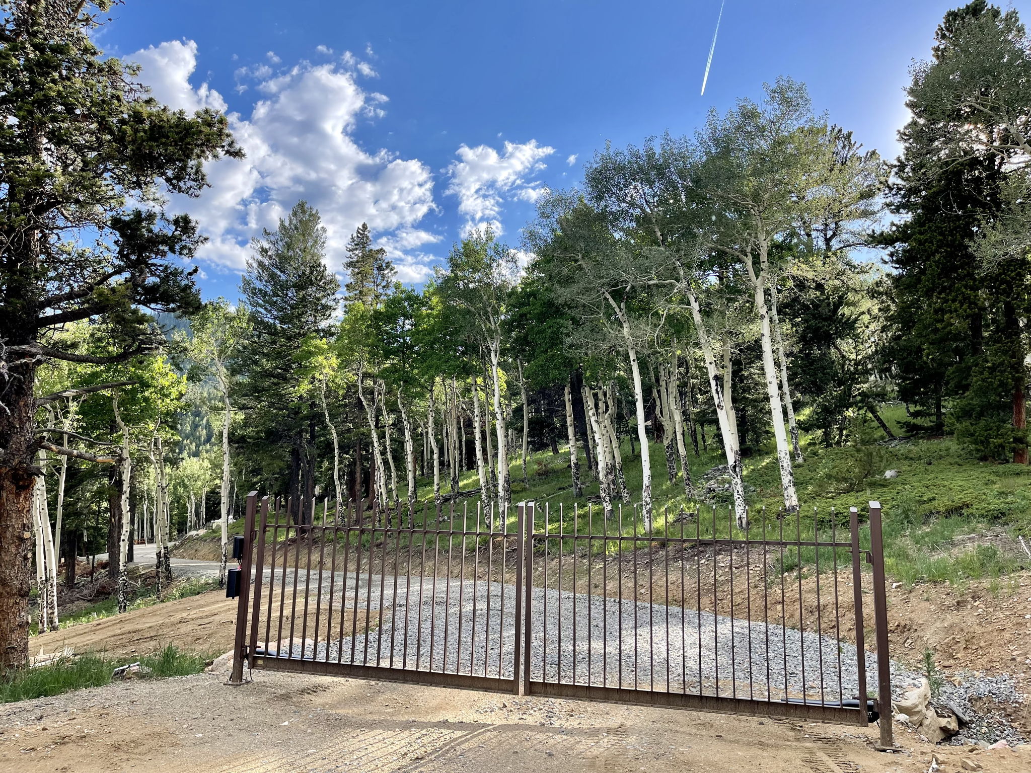 Gated entry to the property.