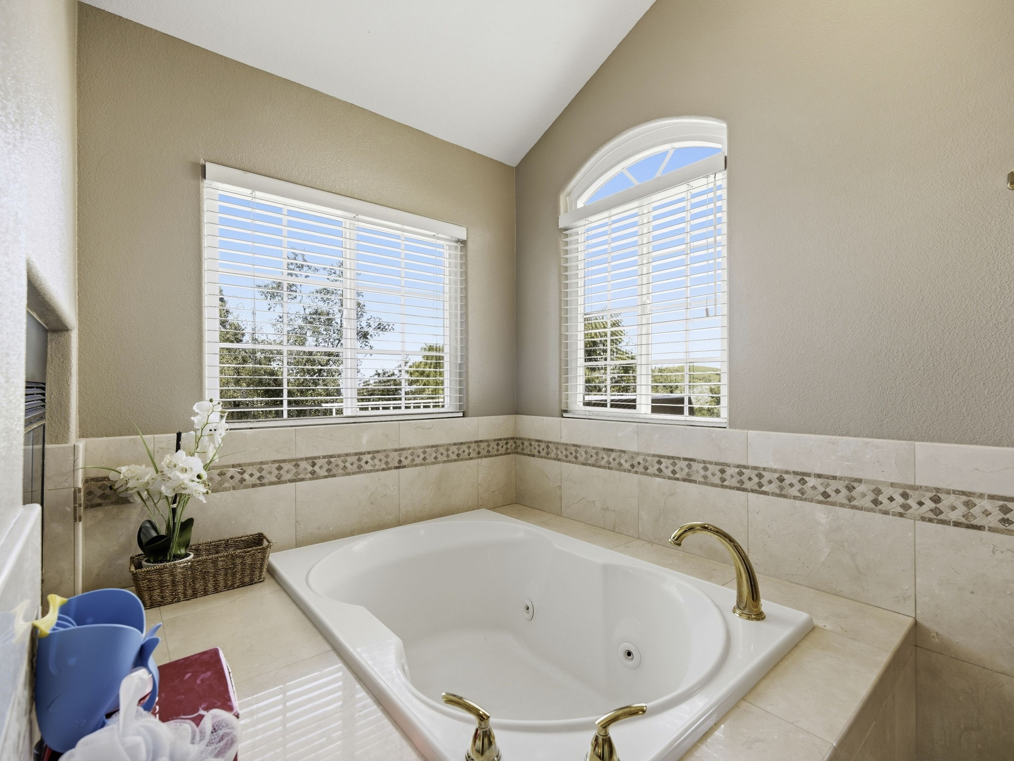 Master Bath jetted jacuzzi tub