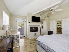 Master Bedroom, bedroom 2 double sided fireplace, balcony