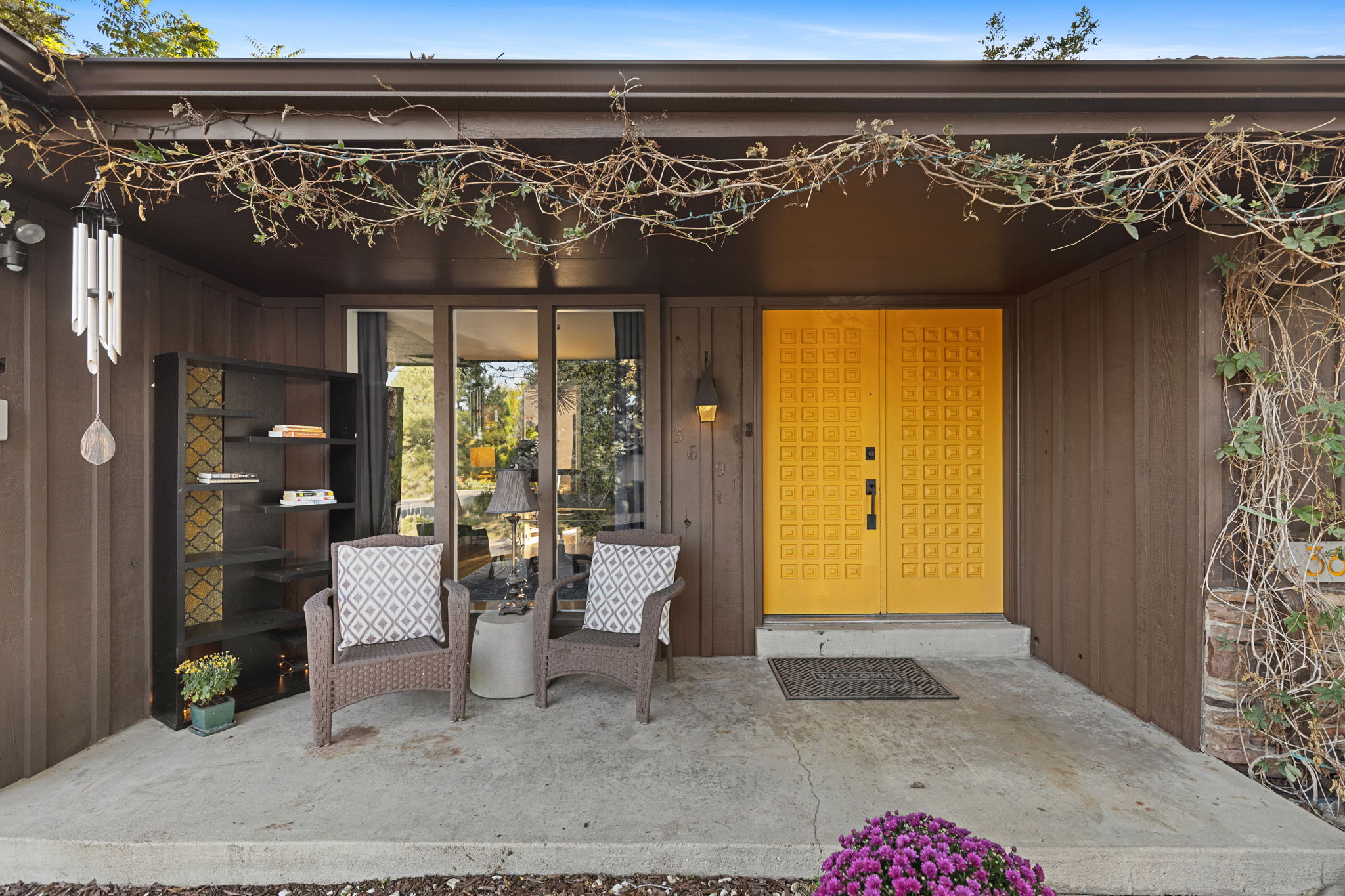 Enjoy coffee on your covered front porch!