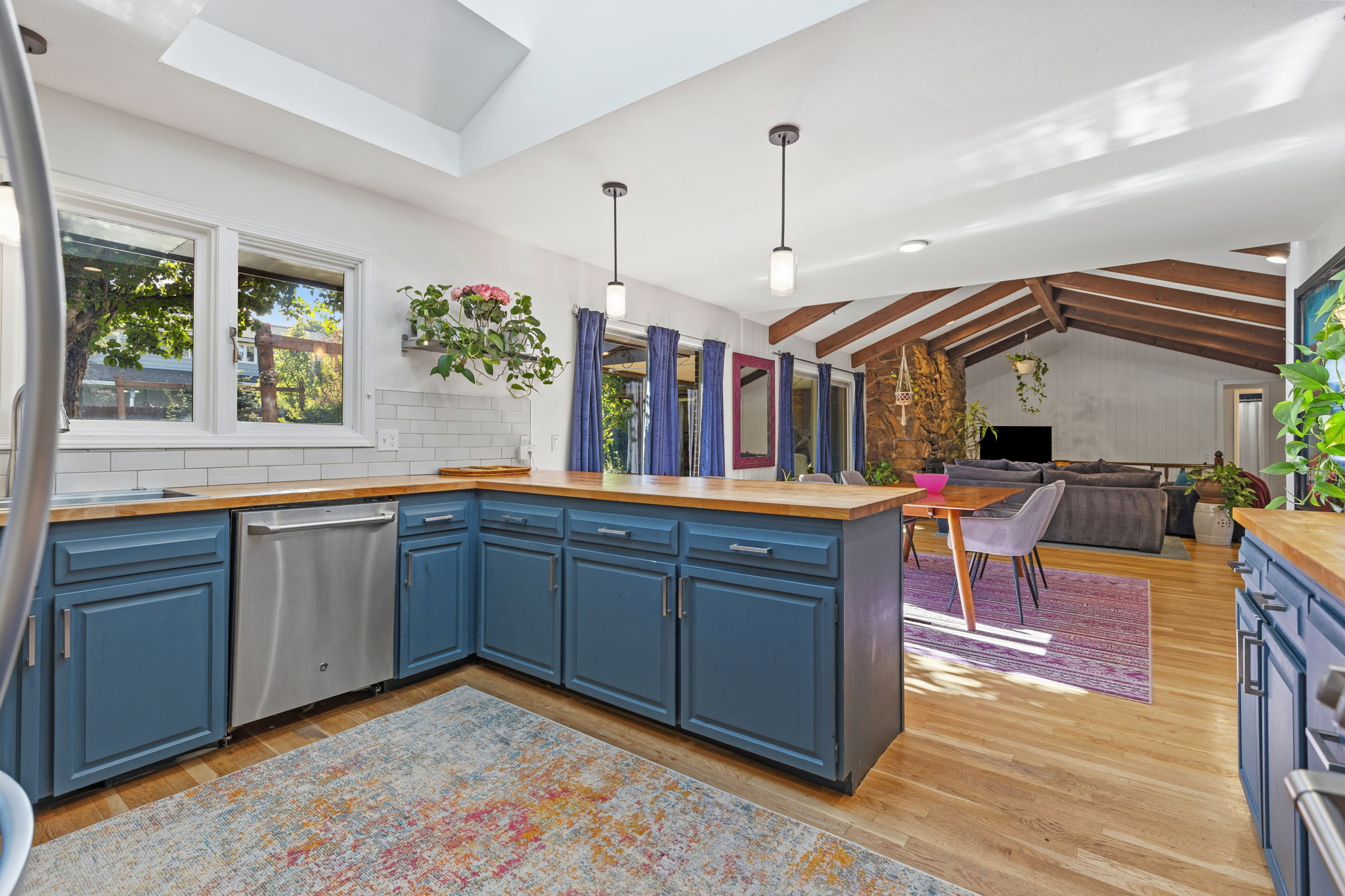 This updated kitchen even features on-demand hot water!