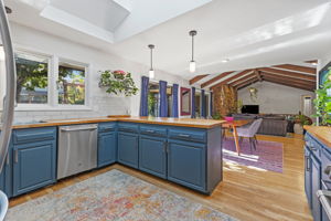 This updated kitchen even features on-demand hot water!