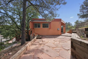Flagstone patio off of Dining Room