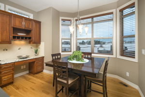 Bay Windows Let Lots of Light Into the Breakfast Nook