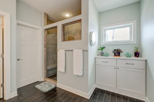 Primary Bathroom With Tiled Walk-in Shower