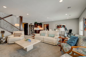 Lower Level Family Room With 9ft Ceilings