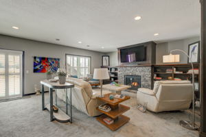 Lower Level Family Room With Walkout To Paver Patio