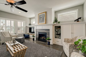 Gas Fireplace And Media Built-Ins