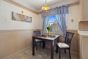Warm and cozy kitchen dining