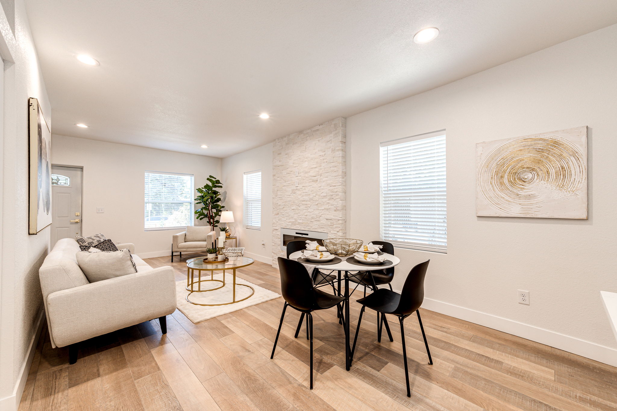 Dining Room Flowing into Living Room