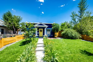 Flower Lined Entrance Sidewalk