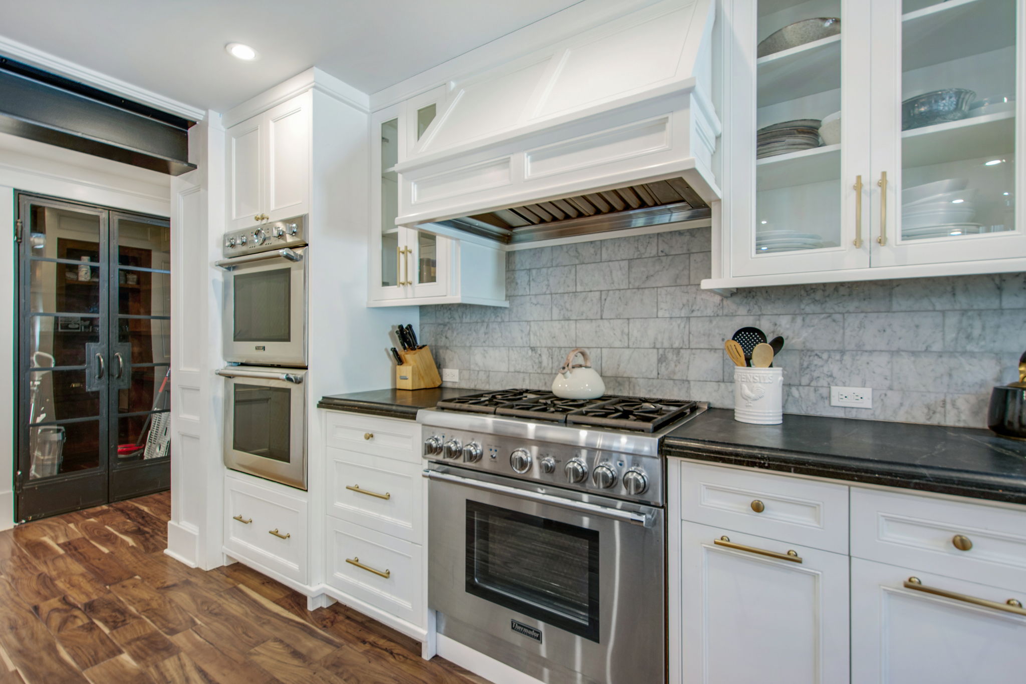 Thermador appliances and custom cabinets