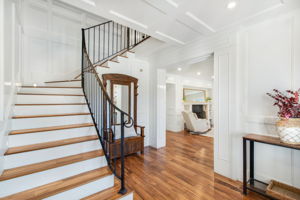 Semi-circular stairway to 2nd floor