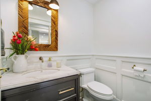 Elegant powder room for guests