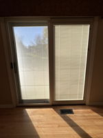 Newer Pella Door wall with adjustable built in blinds