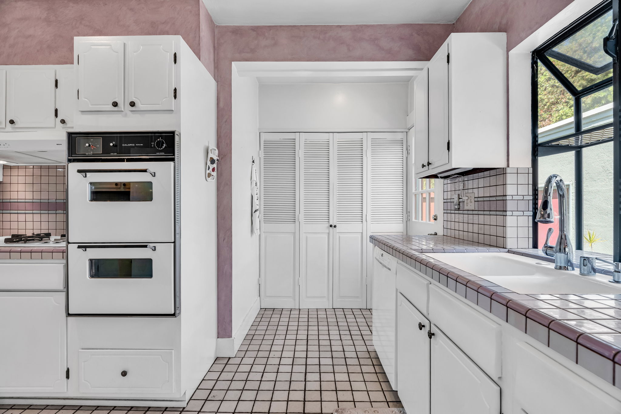 Kitchen with garden window