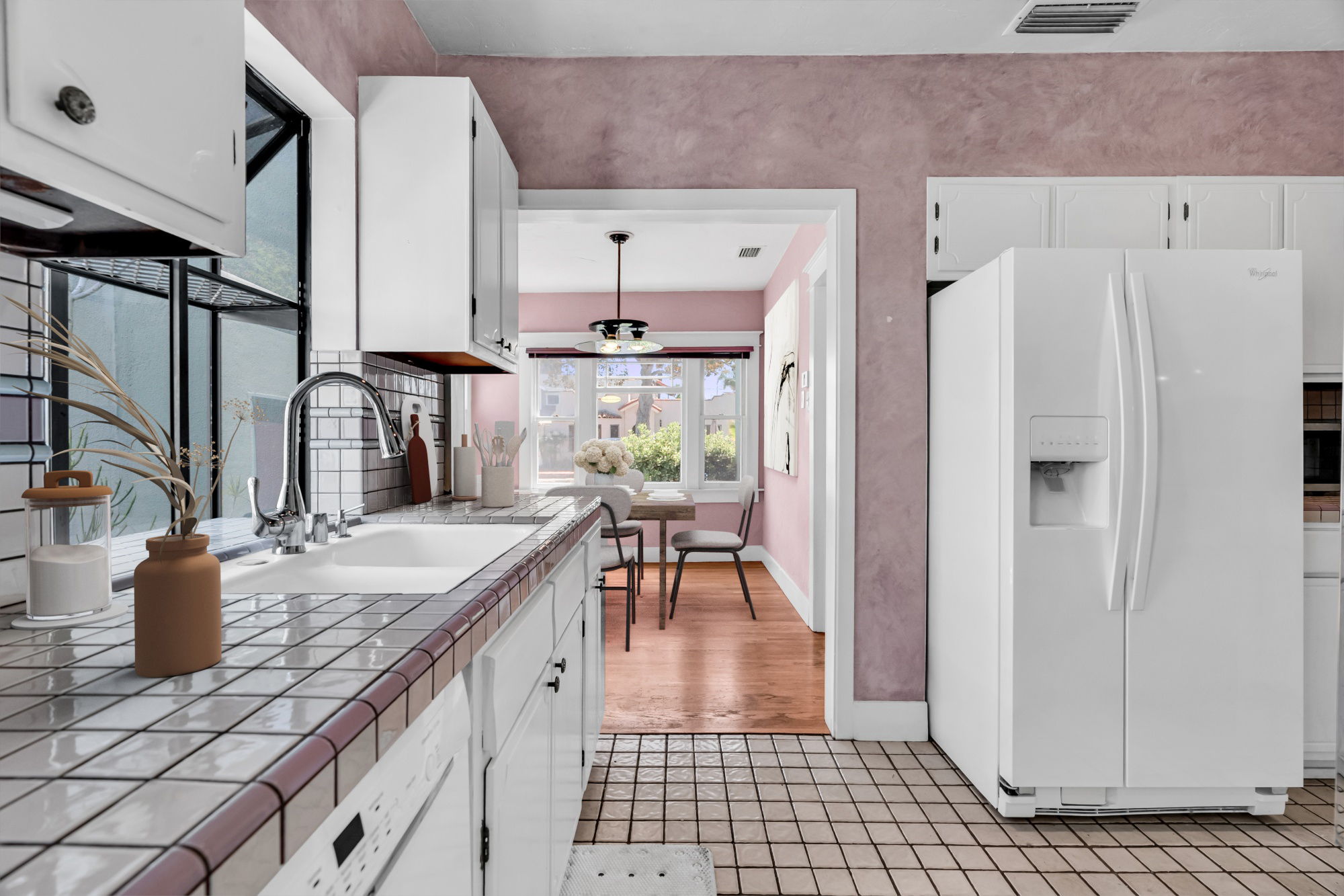 Kitchen towards casual dining room virtual Staging