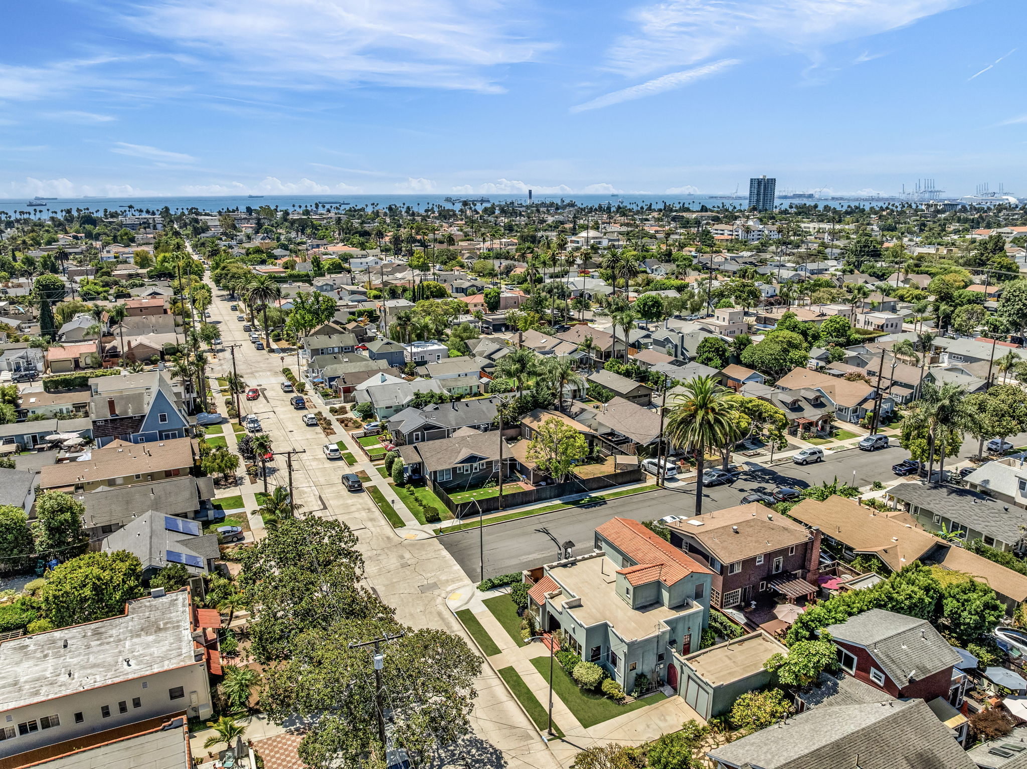 Aerial view of property towards ocean