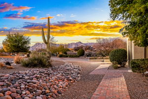 Paver walkway/Catalina Mtn views