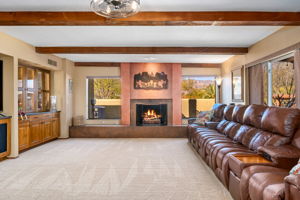 Family Room with gas fireplace