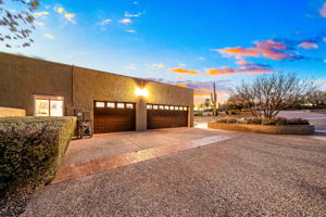 Three-car side entry garage