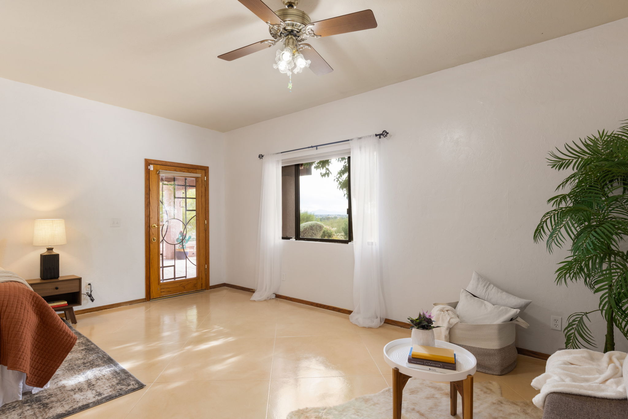 Primary Bedroom/ Door to back patio