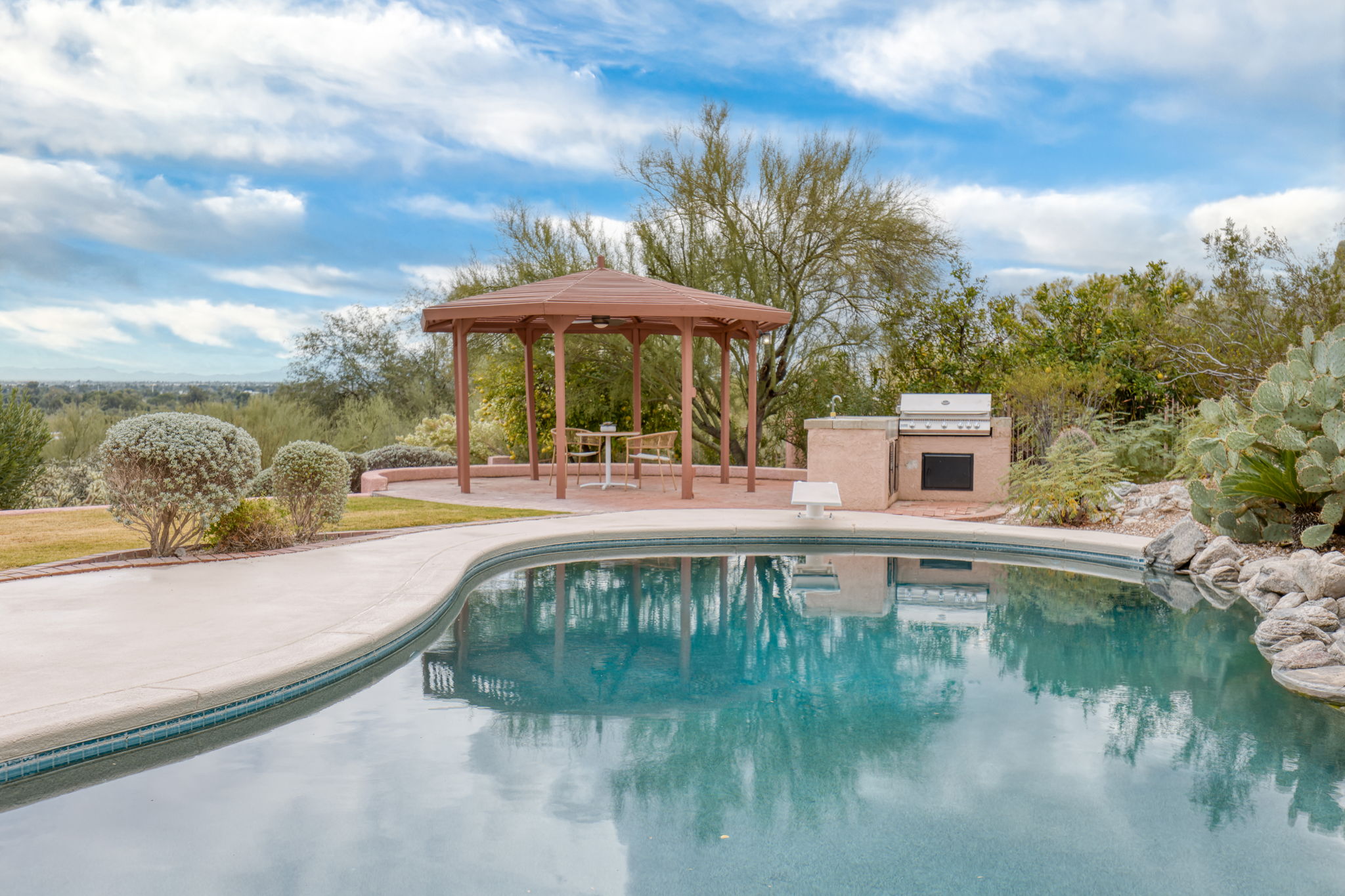 Gazebo and built-in BBQ
