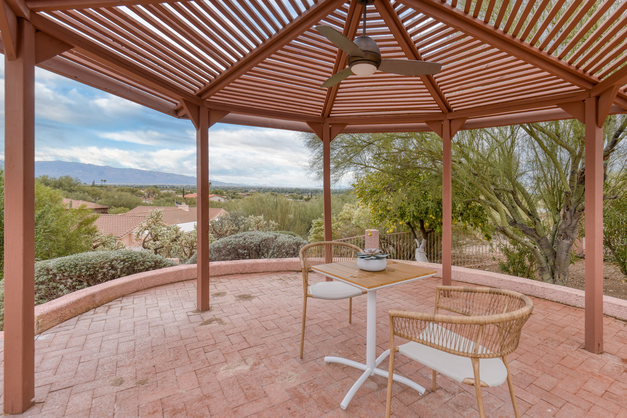 Gazebo with a view to the East