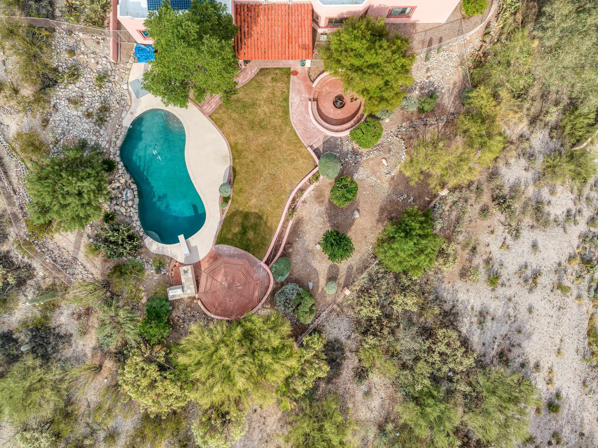 Aerial Pool/Back Yard