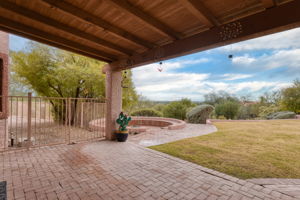 Covered Back Patio with pavers