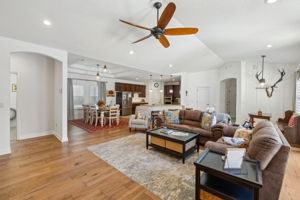 Family opens to Kitchen
