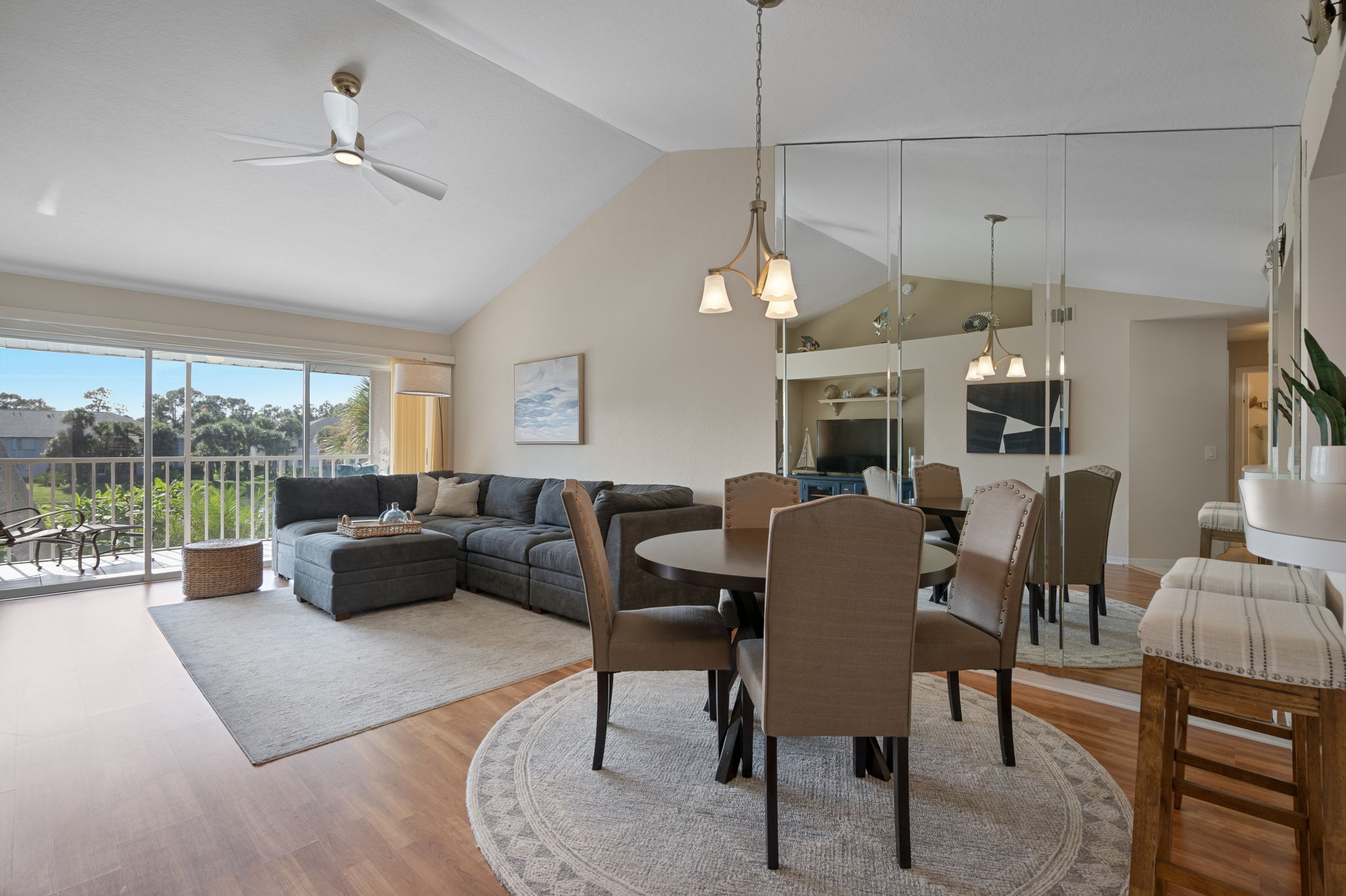 living room - dining room