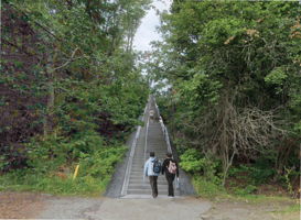 Henderson Stairway — direct pedestrian connection to S Henderson St