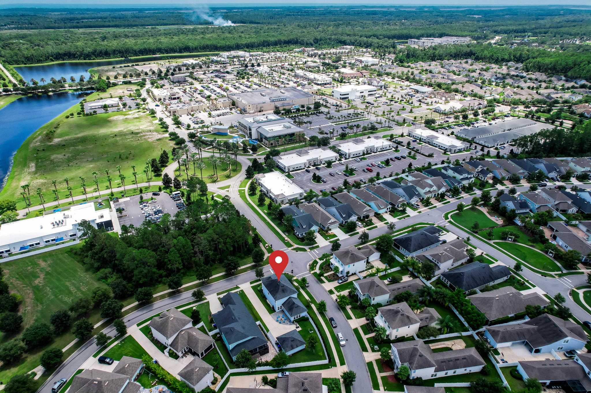 Aerial View With Pin