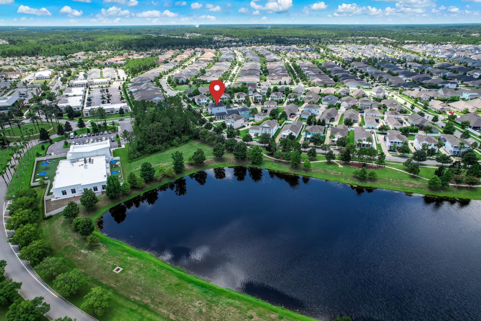 Aerial View With Pin
