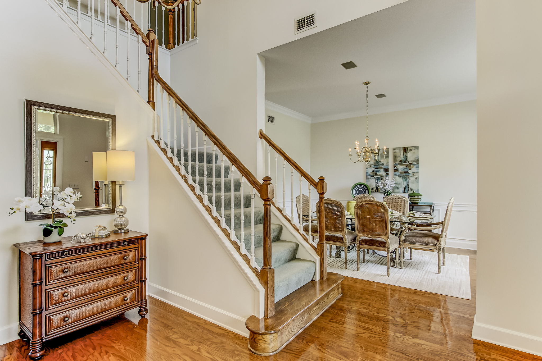 Lovely Entry Foyer with Wood Flooring