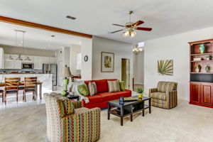 Family Room opens to Nook & Kitchen